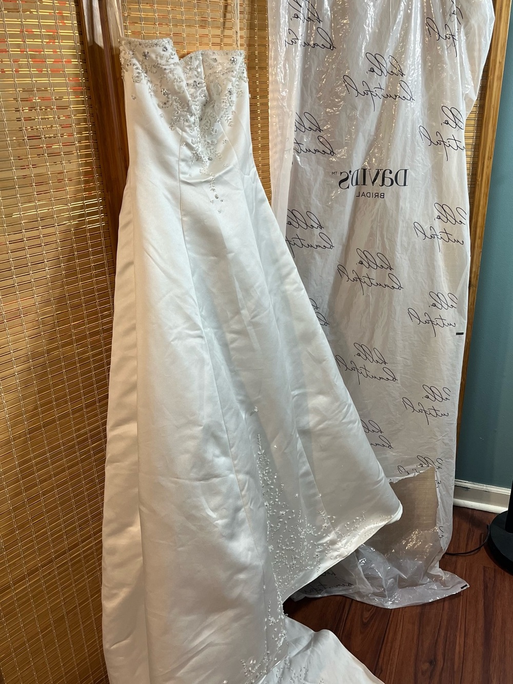 Free Shipping! David's Bridal White V8756 Sz 6 Wedding Dress